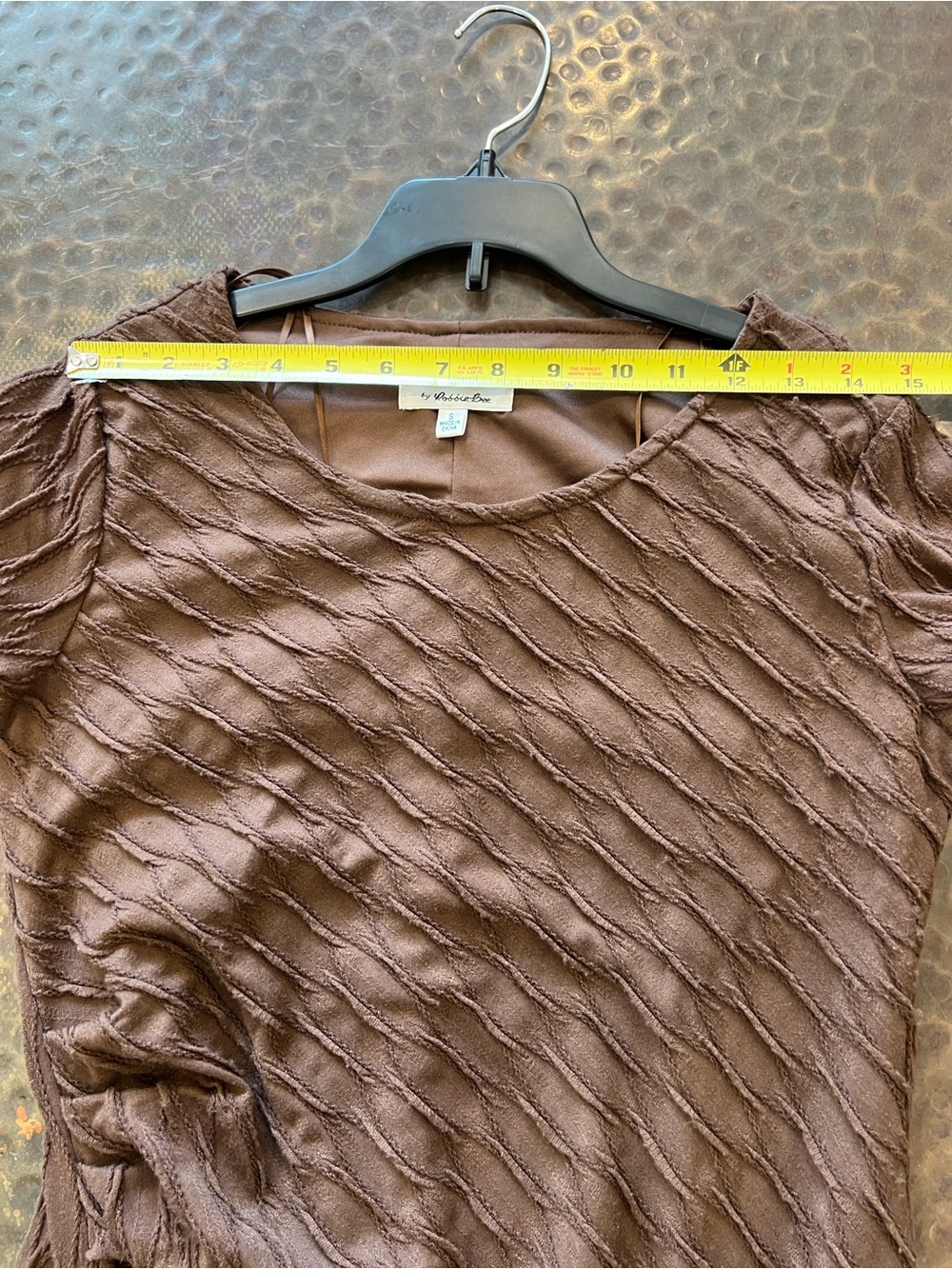 Signature Textured Asymmetrical Brown Dress - Robbie Bee NWT - Picture 8 of 10
